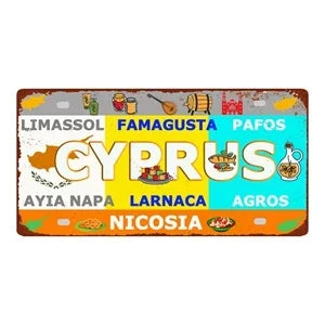 Country City Car License Plate - Metal Sign for Bar Decor