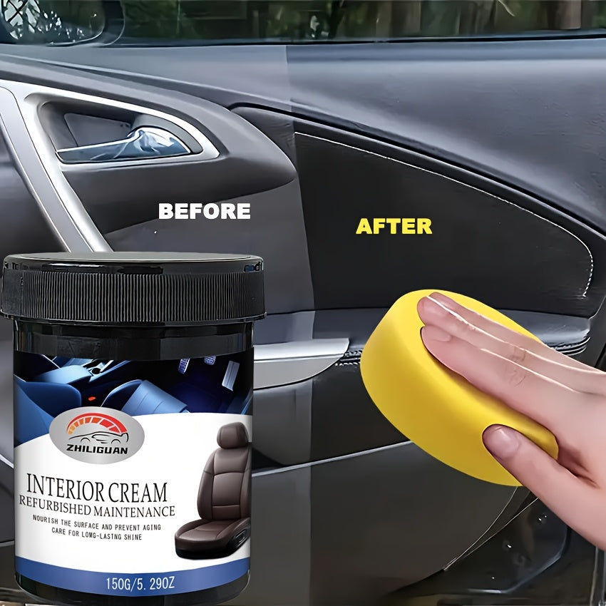 Car Interior Wax - Leather/Plastic/Vinyl Shine & UV Protection