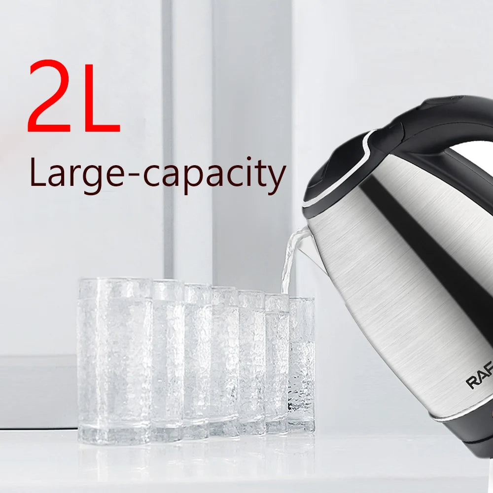 2L Electric Kettle 1500W Stainless Steel Smart Kitchen Appliance