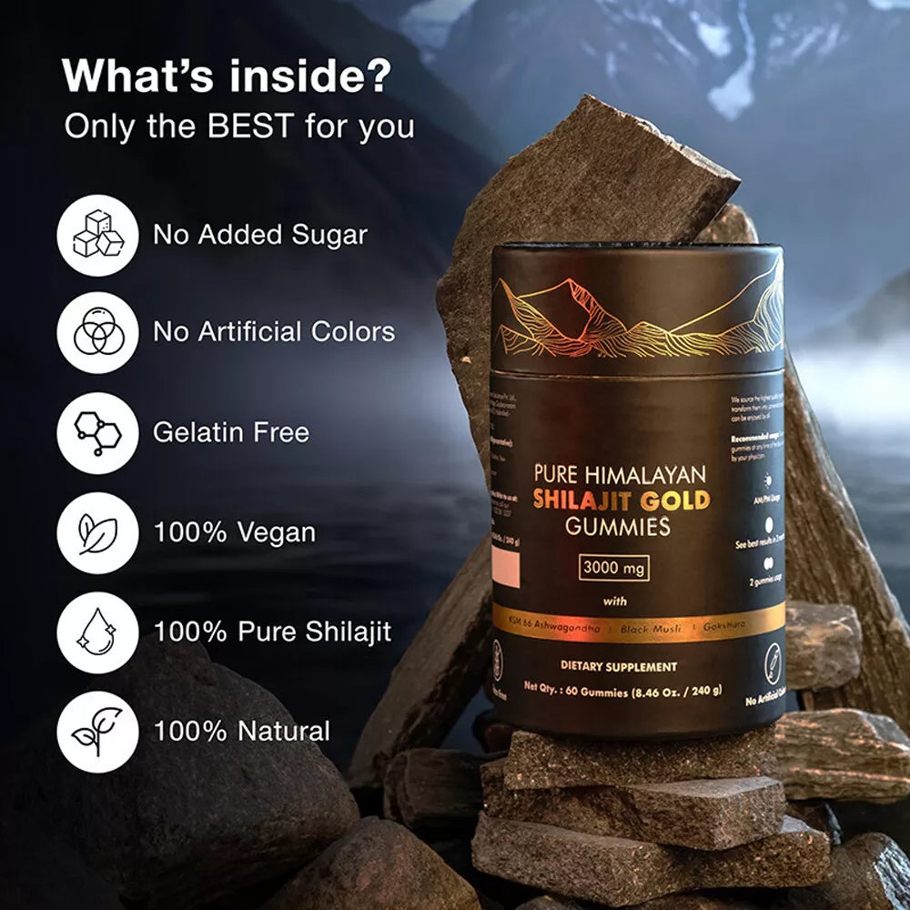 Shilajit Gummies 3000mg: Energy & Immune Boost