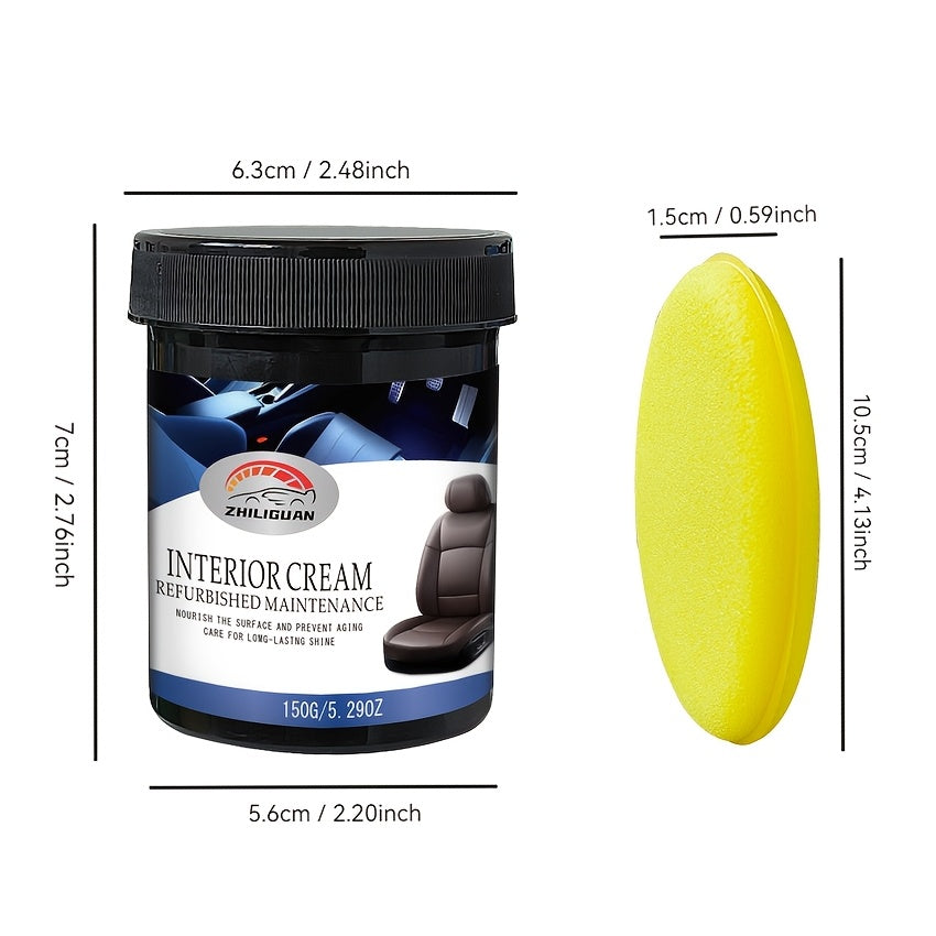 Car Interior Wax - Leather/Plastic/Vinyl Shine & UV Protection