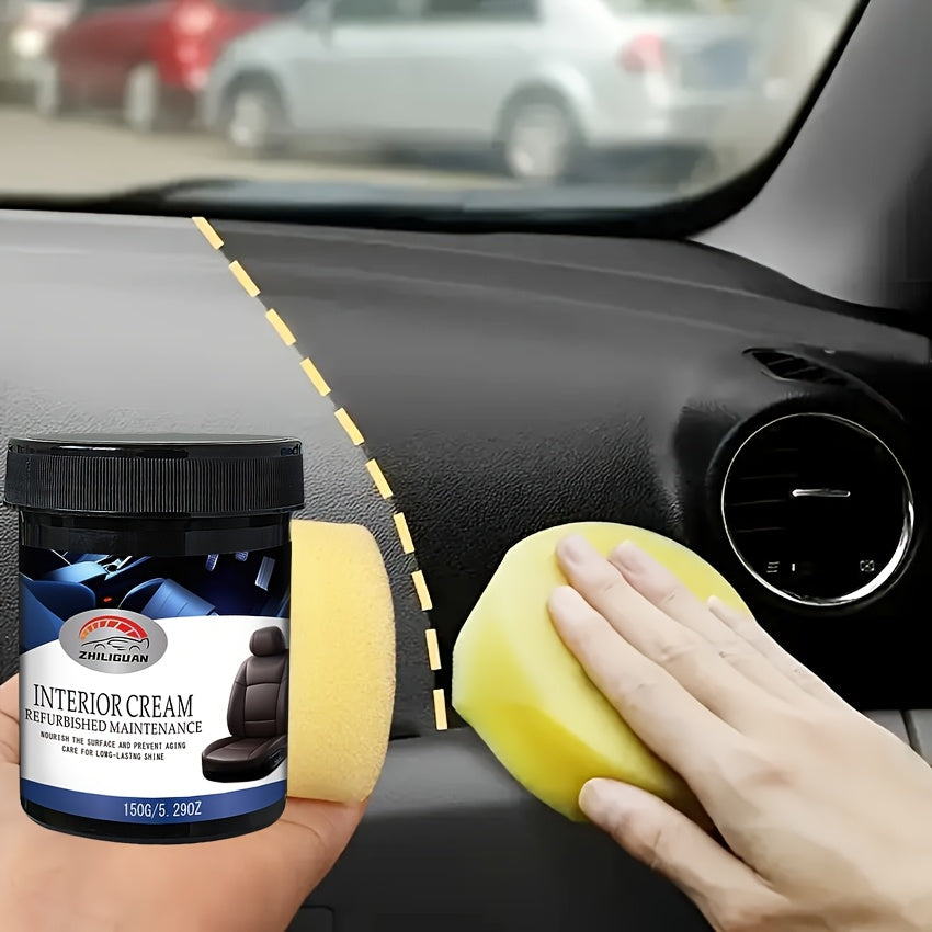 Car Interior Wax - Leather/Plastic/Vinyl Shine & UV Protection