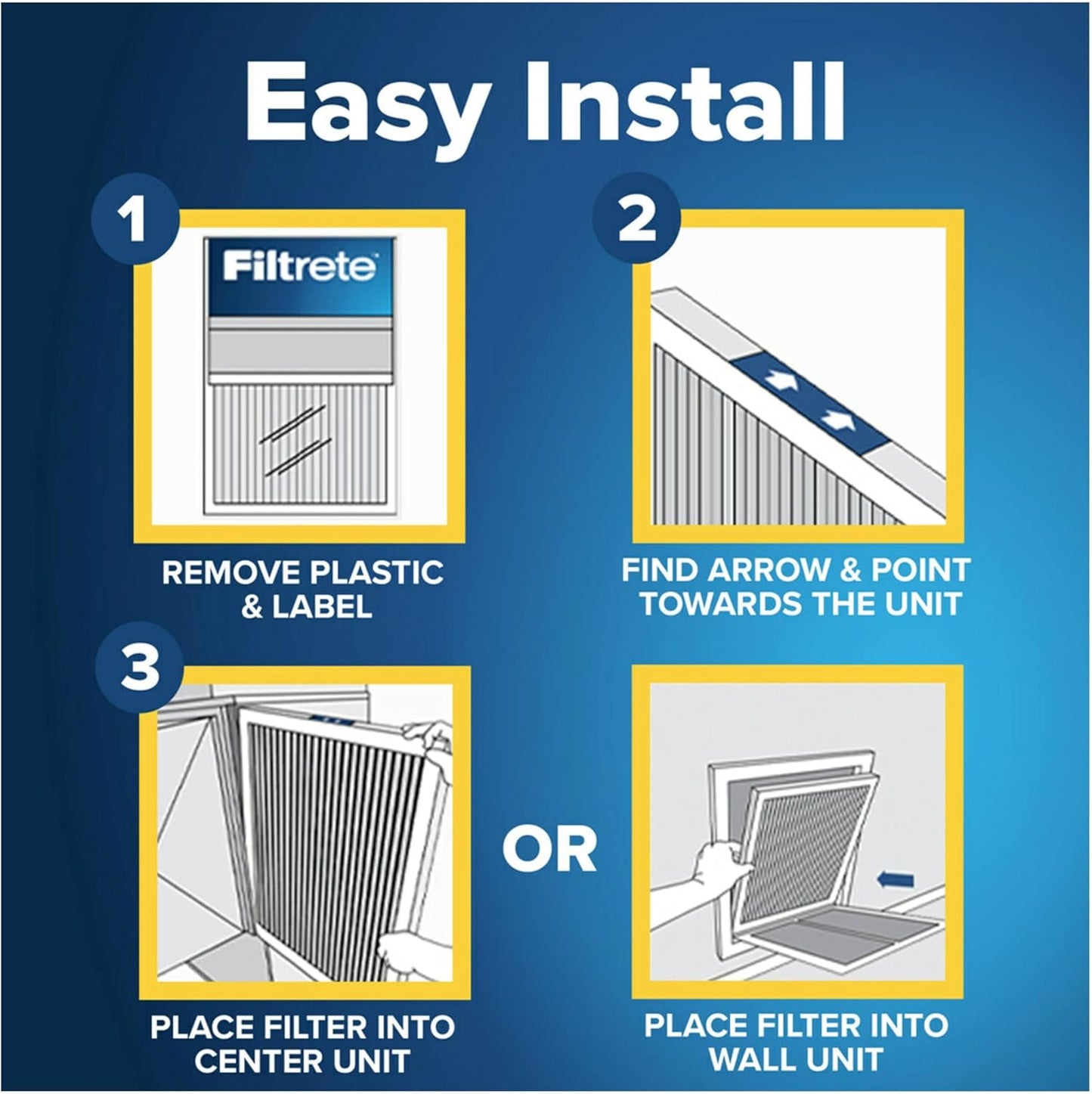 16x30x1 MERV 11 Air Filter 4-Pack - Allergen Defense HVAC