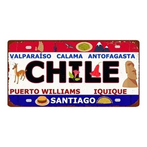 Country City Car License Plate - Metal Sign for Bar Decor