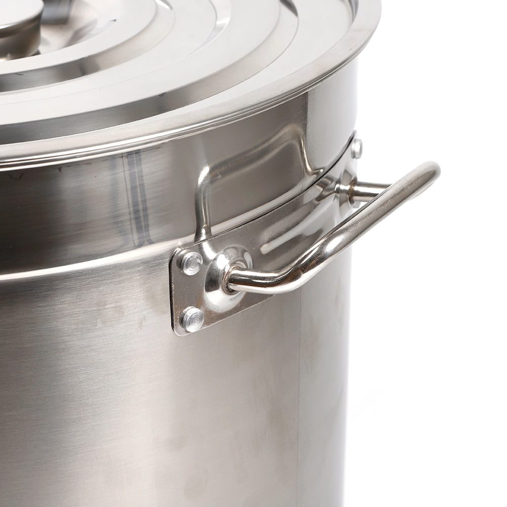 Multipurpose 35L Stainless Steel Cooking Pot with Lid & Handle