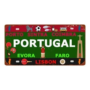 Country City Car License Plate - Metal Sign for Bar Decor