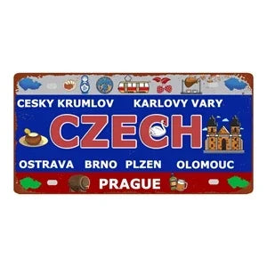 Country City Car License Plate - Metal Sign for Bar Decor