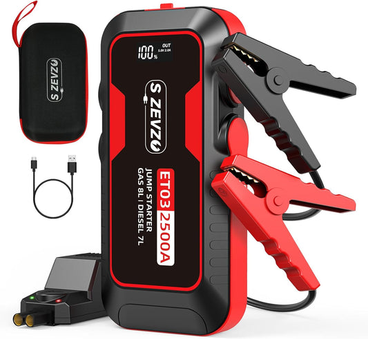 2500A Jump Starter Battery Pack for Gas & Diesel Engines